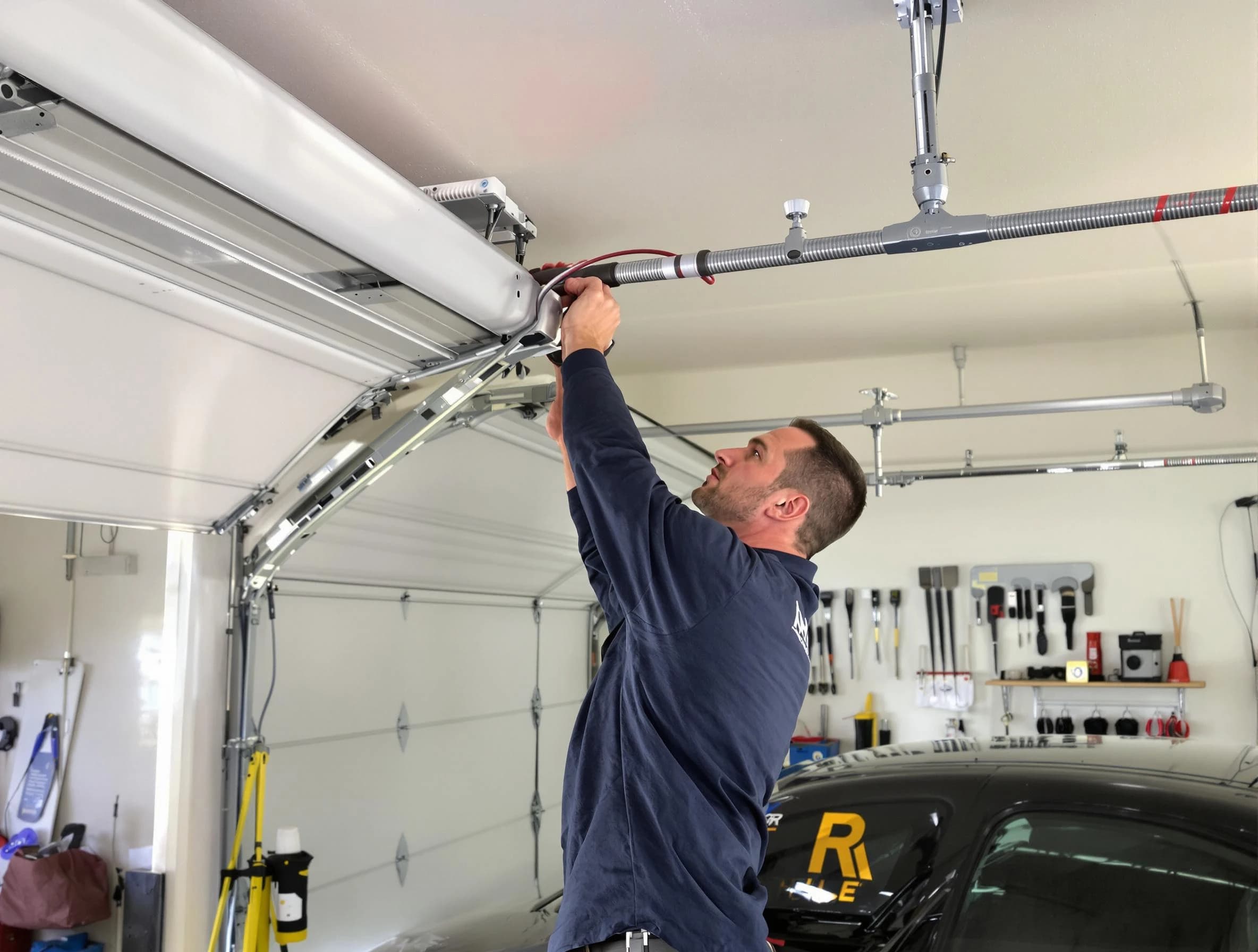 Branchburg Garage Door Repair technician performing garage door cable repair in Branchburg