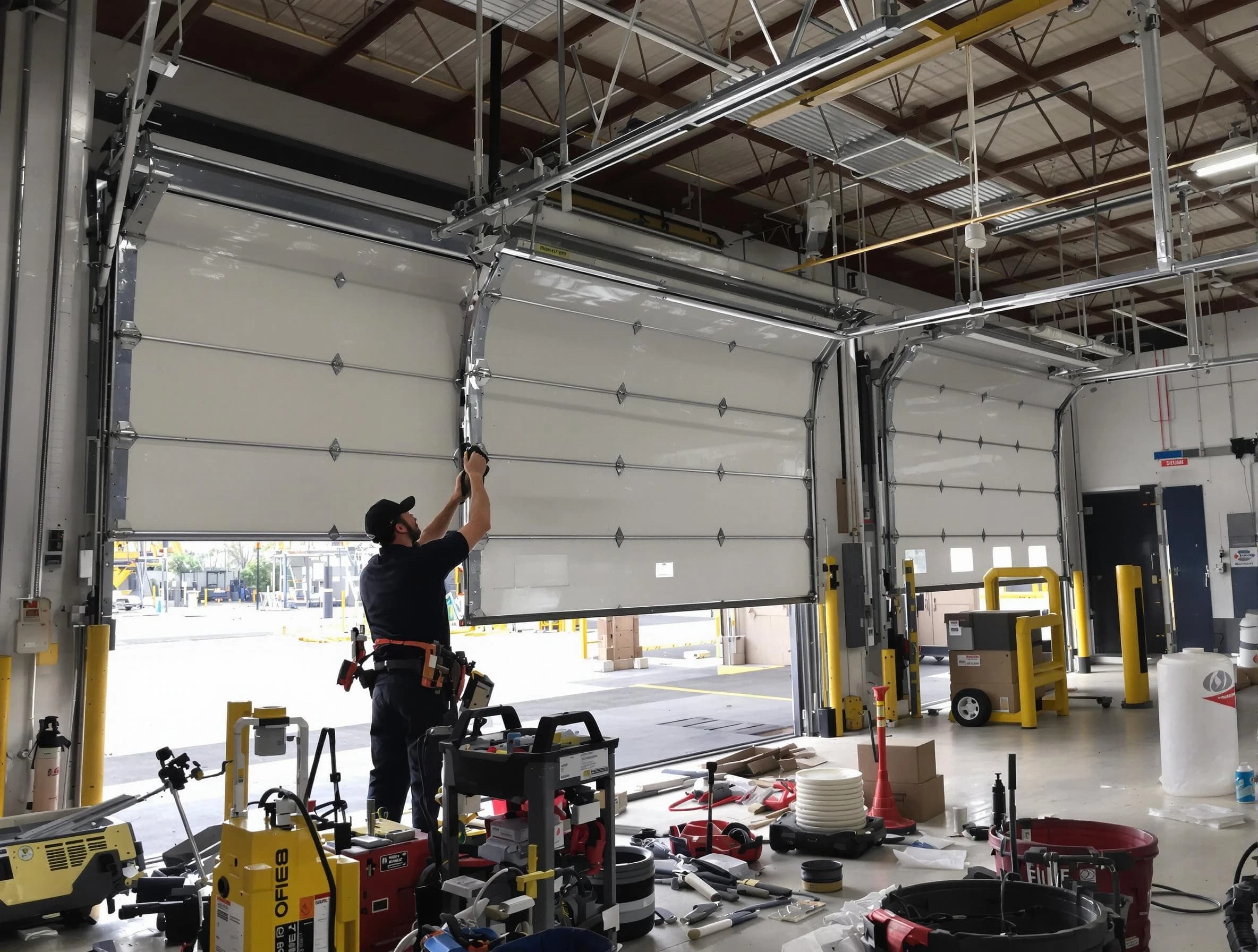 Branchburg Garage Door Repair technician performing commercial garage door repair in Branchburg