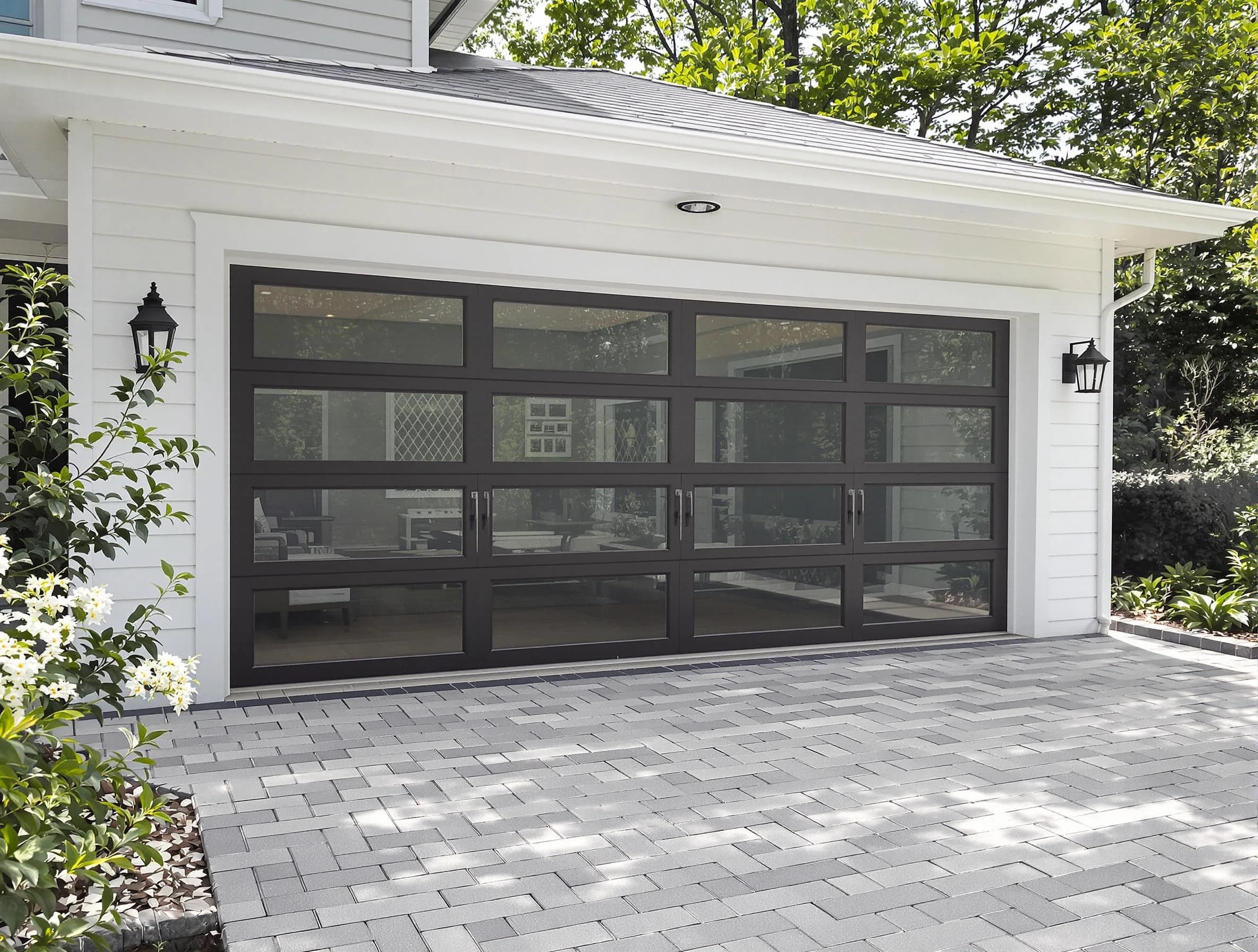 Branchburg Garage Door Repair design specialist presenting custom garage door options to Branchburg homeowner