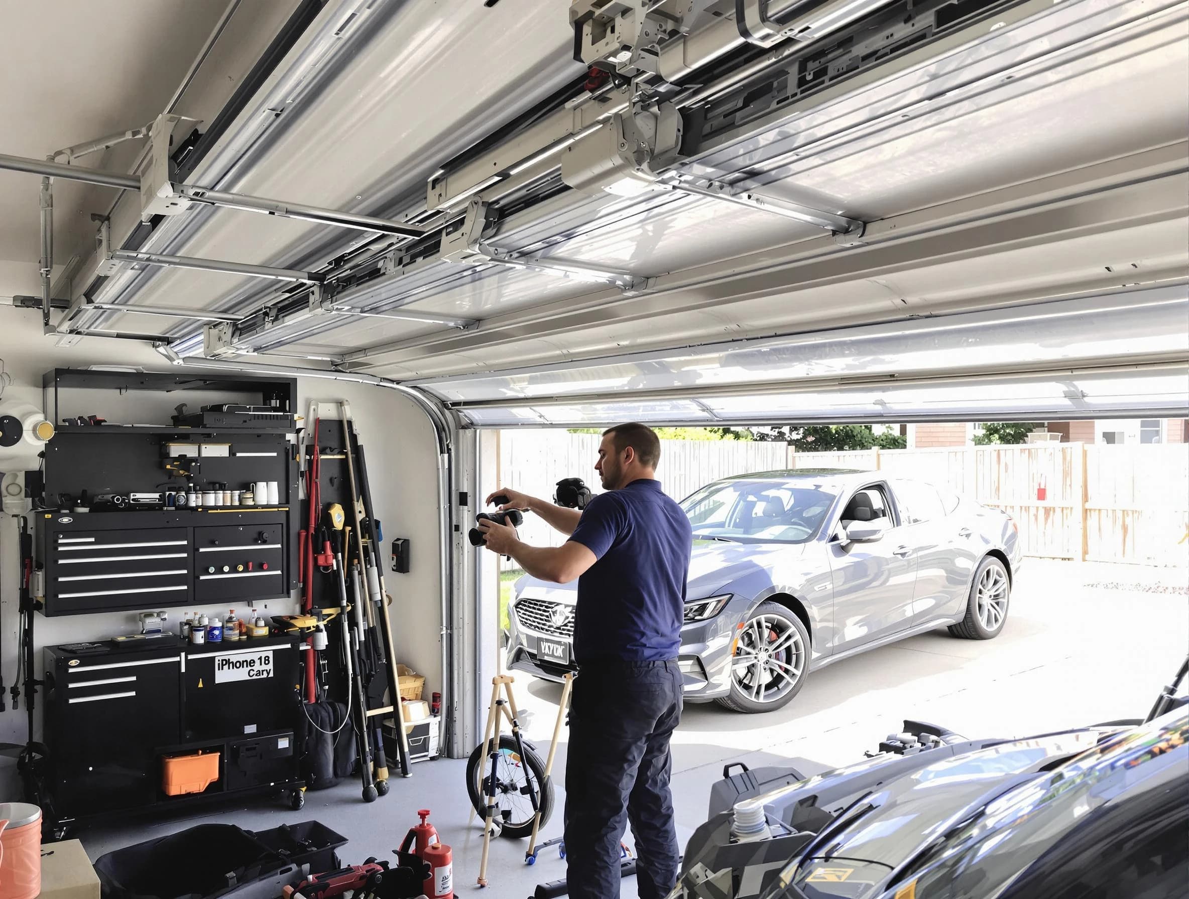 Branchburg Garage Door Repair technician fixing noisy garage door in Branchburg