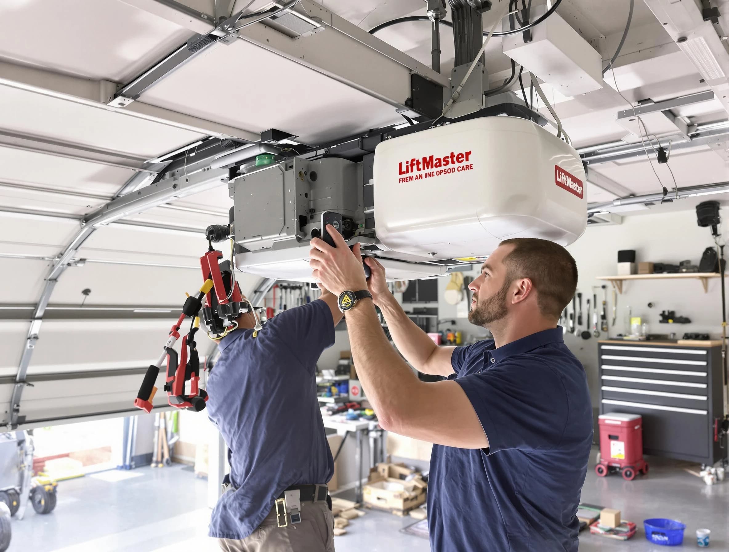 Branchburg Garage Door Repair technician performing advanced diagnostics on garage opener in Branchburg