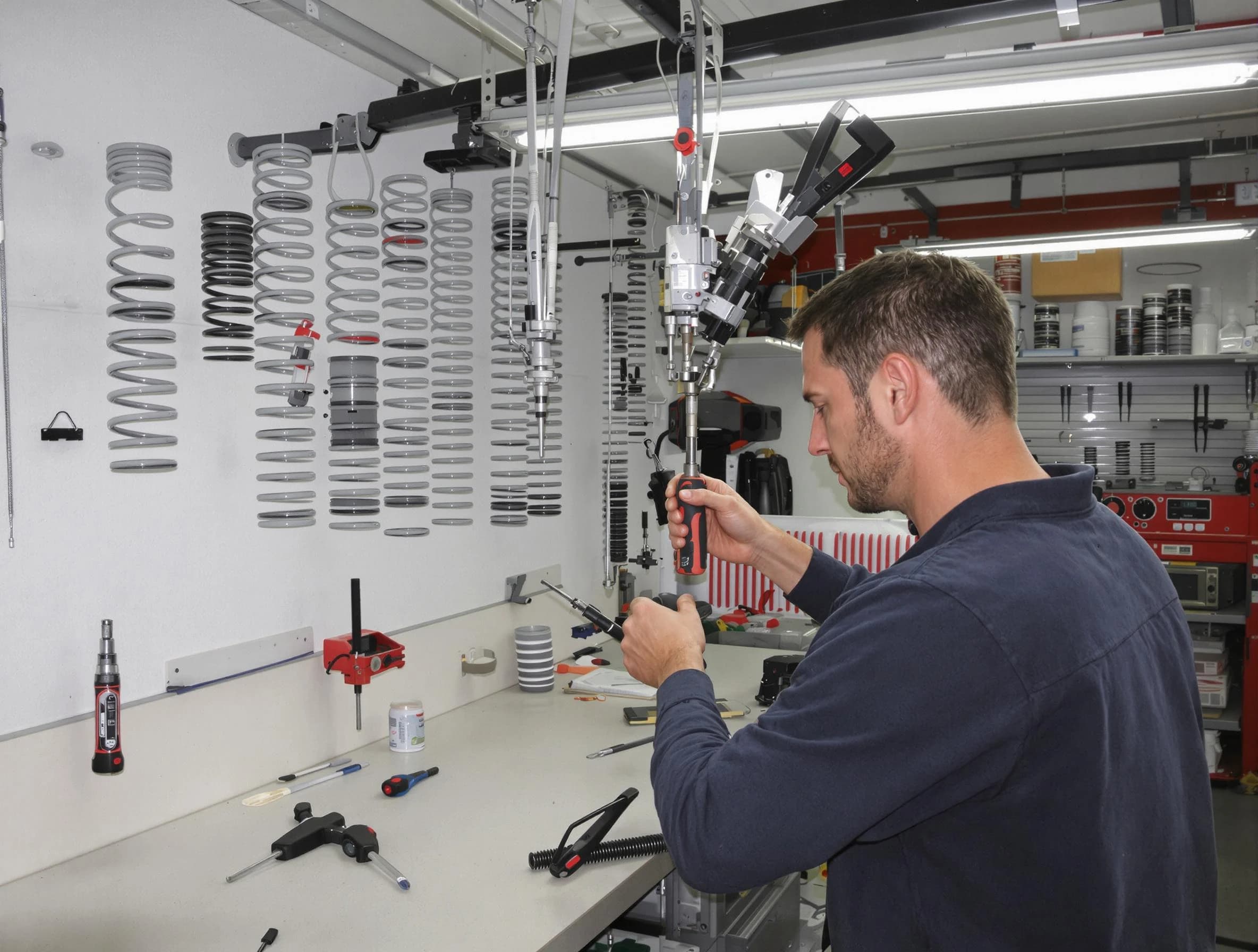 Branchburg Garage Door Repair safety certified technician performing precision spring replacement in Branchburg