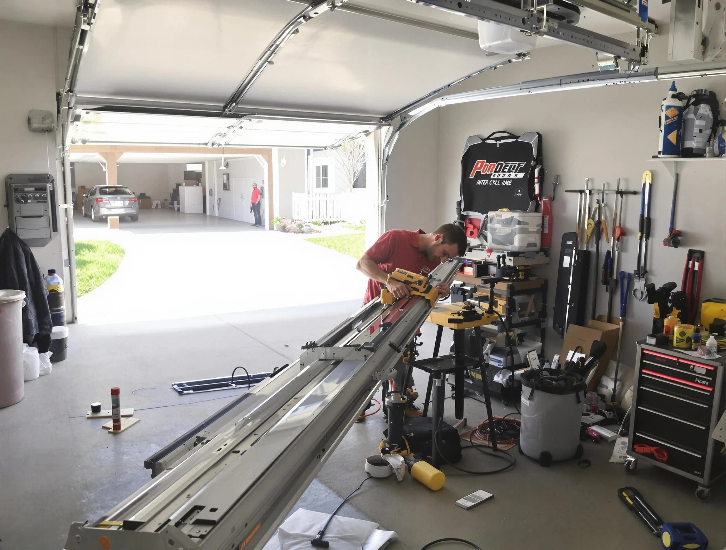 Branchburg Garage Door Repair expert performing track repair in Branchburg